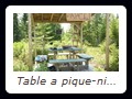 Table a pique-nique en haut